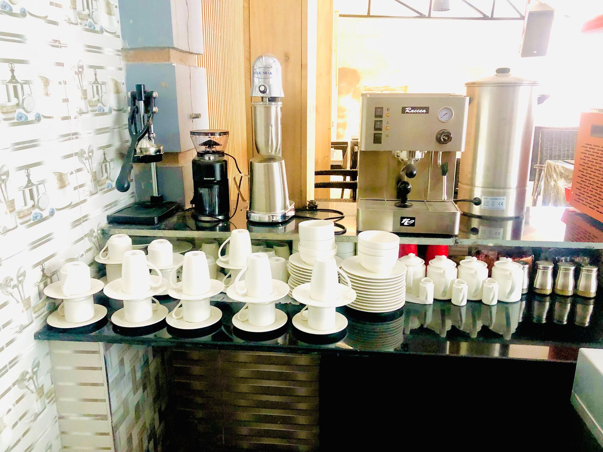 The coffee bar counter